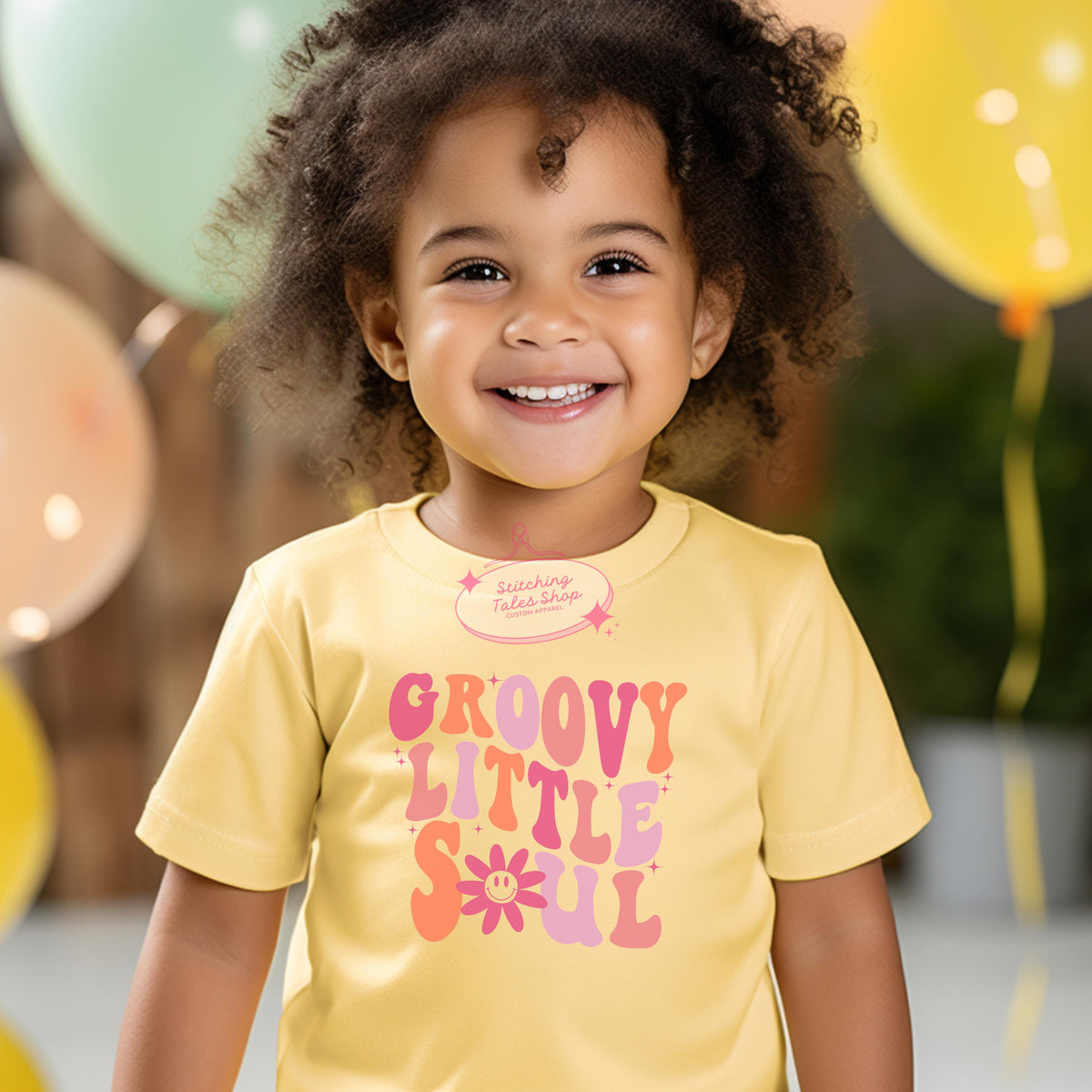 Groovy Little Soul Toddler Shirt, Retro Flower Kids Tee