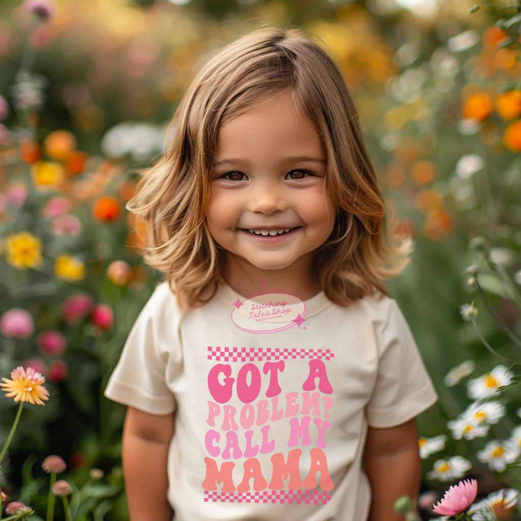 Funny Retro Toddler Shirt, "Call My Mama", Bella Canvas Tee
