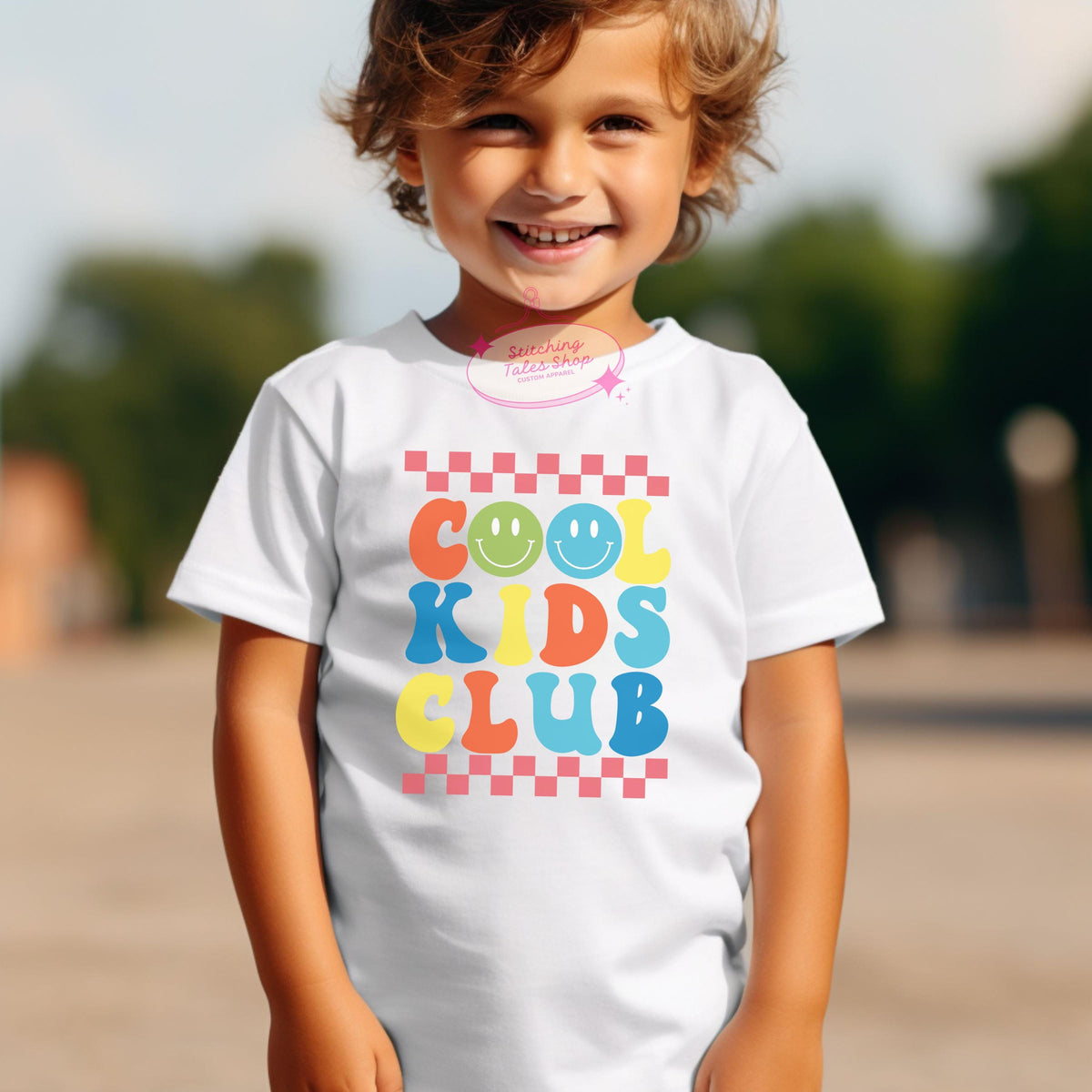 Retro Smiley Face Toddler Shirt, Cool Kids Club Tee