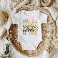Mama's Expensive Lil Man Baby Onesie, Retro Smiley Bodysuit