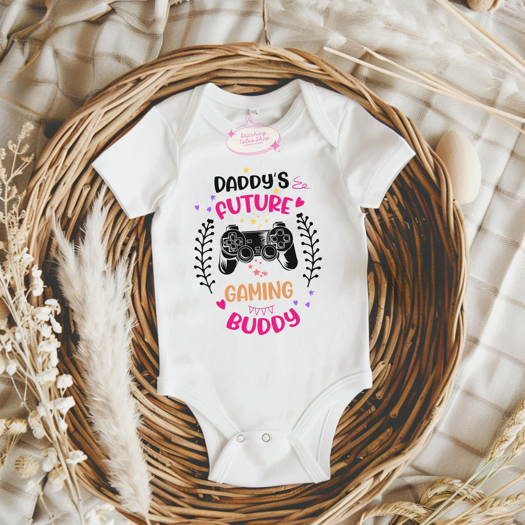 Daddy's Future Gaming Buddy Baby Onesie, Gamer Dad Gift