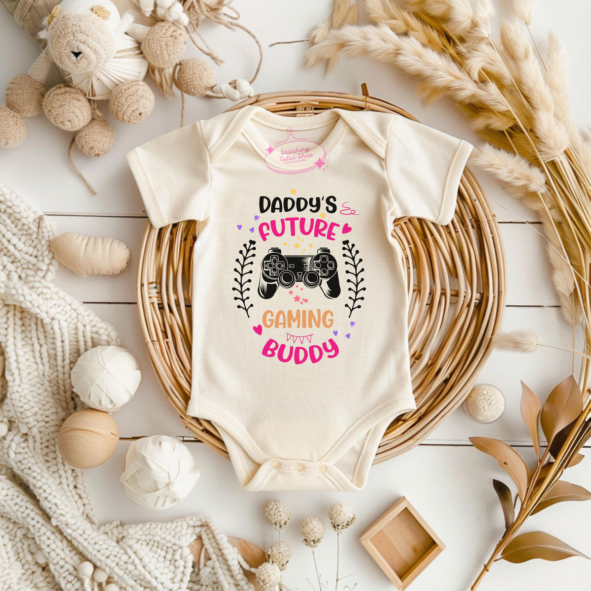 Daddy's Future Gaming Buddy Baby Onesie, Gamer Dad Gift