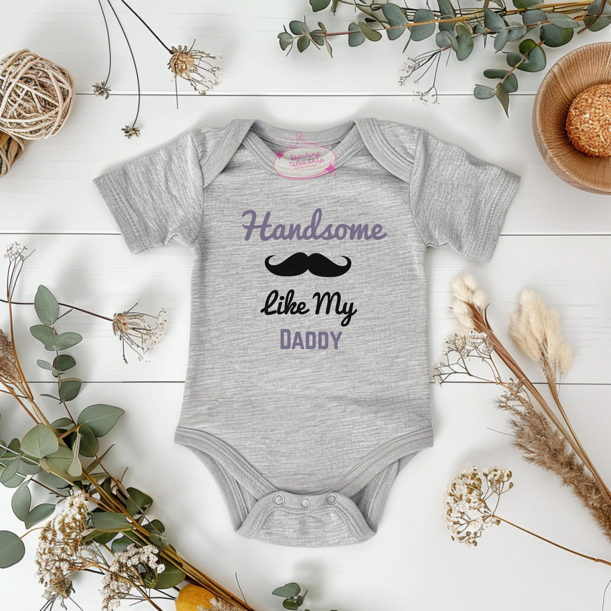Handsome Like My Daddy Onesie, Baby Shower Gift