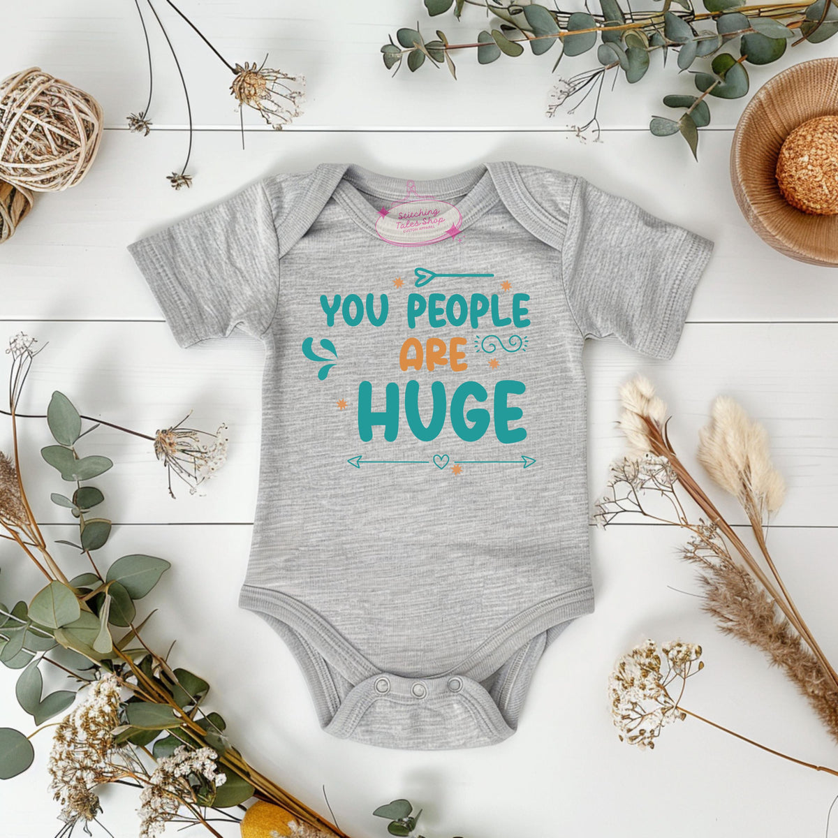 Funny Baby Onesie, "You People Are Huge" Sarcastic Bodysuit