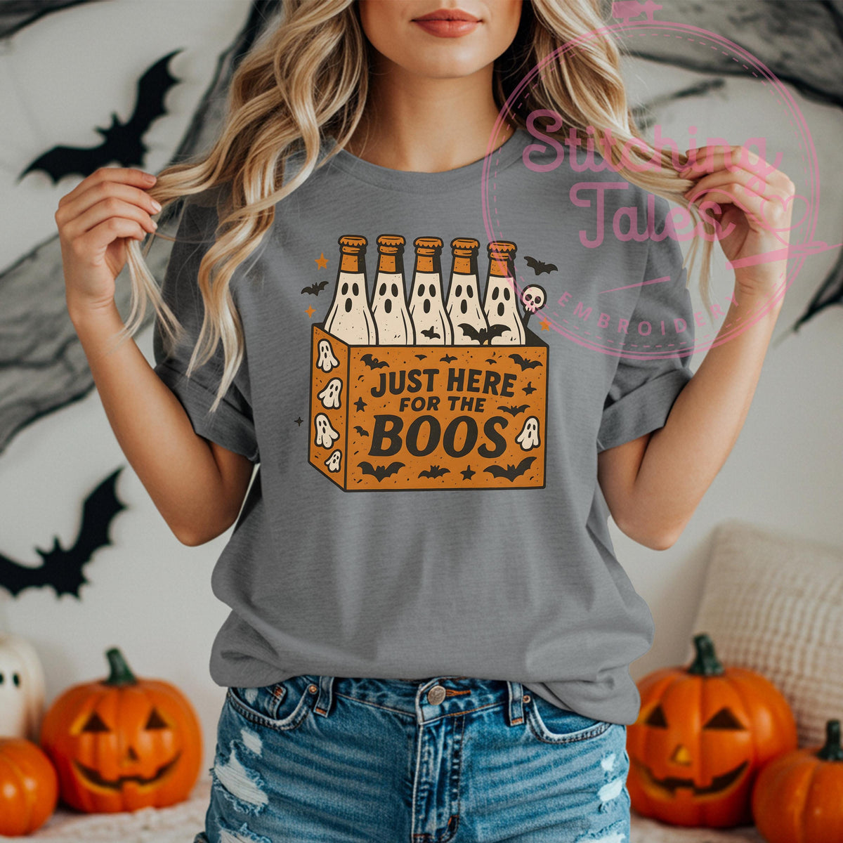 Just Here for the Boos Shirt, Comfort Colors Halloween Tee