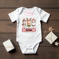 Custom Christmas Baby Onesie, Santa Reindeer Snowman, Holiday Bodysuit