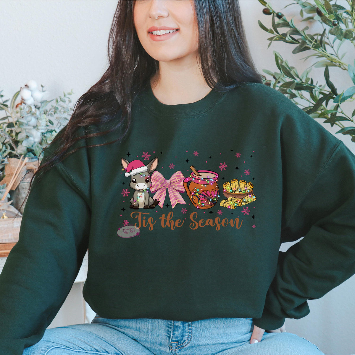 Pink Christmas Tee, Burrito Sabanero, Pan Dulce Navidad
