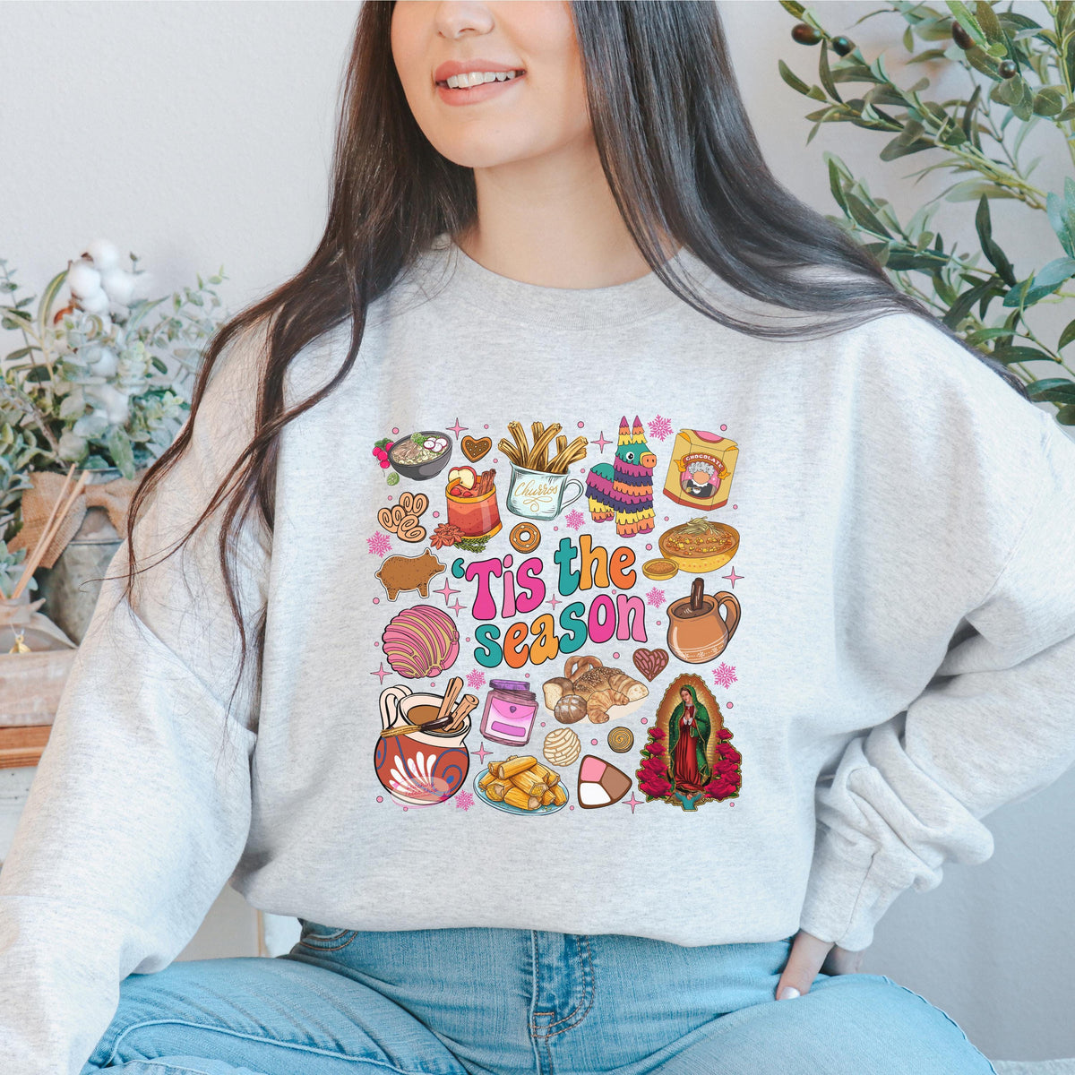 Virgen de Guadalupe Christmas Tee, Latino Holiday Shirt