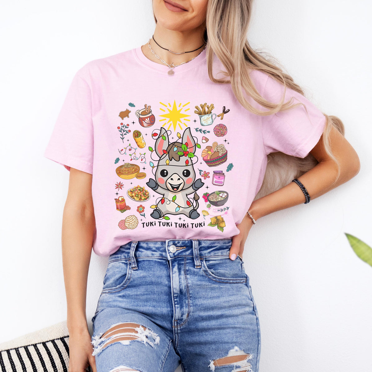 Latino Christmas Donkey Tee, Comfort Colors Holiday Shirt