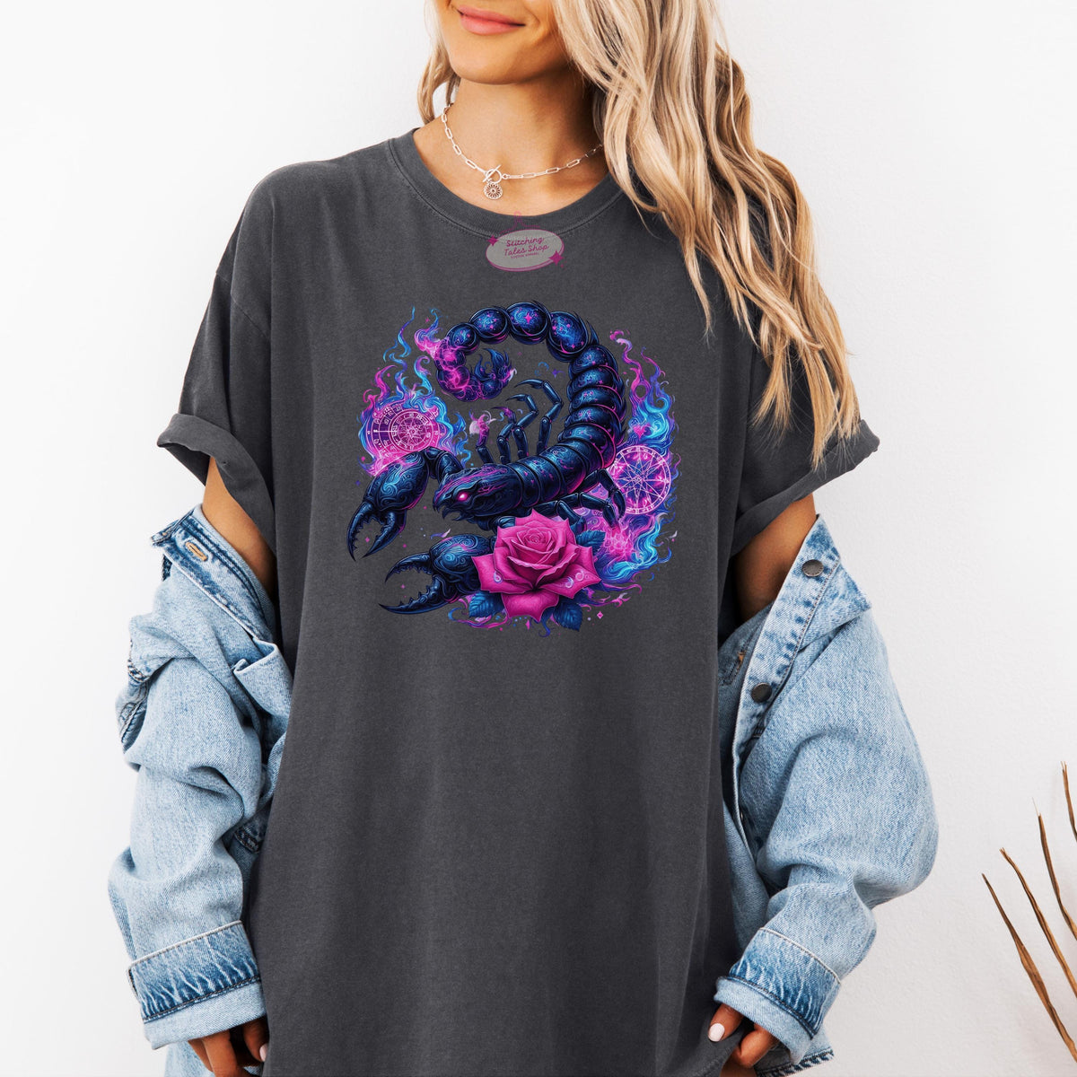 Scorpio Shirt, Comfort Colors Zodiac Tee, Celestial Design