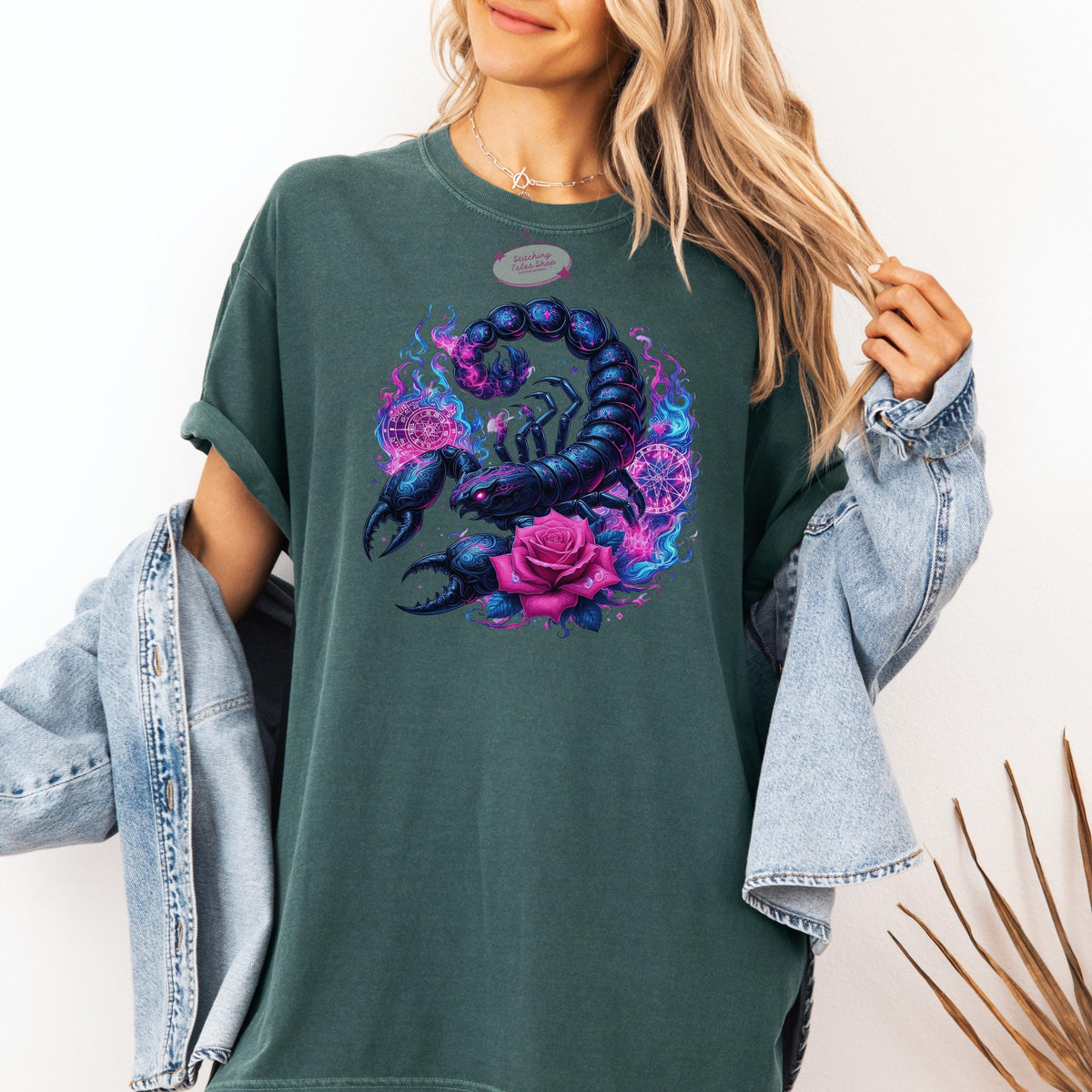 Scorpio Shirt, Comfort Colors Zodiac Tee, Celestial Design