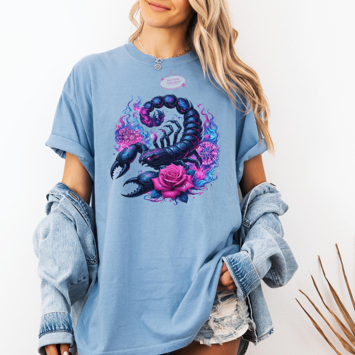 Scorpio Shirt, Comfort Colors Zodiac Tee, Celestial Design