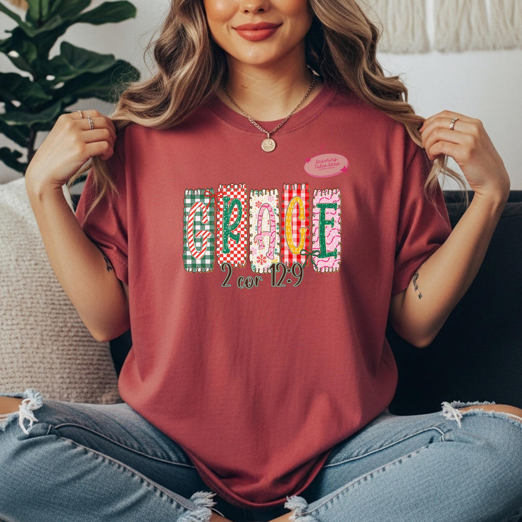 Grace 2 Corinthians 12:9 Shirt, Christian Christmas Gift