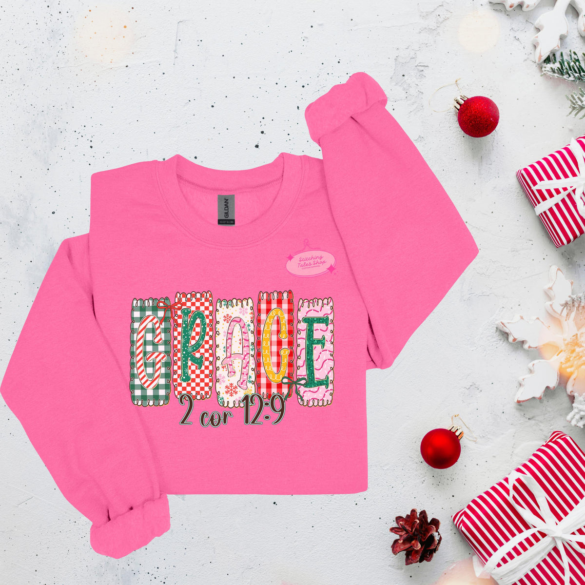 Grace 2 Corinthians 12:9 Shirt, Christian Christmas Gift