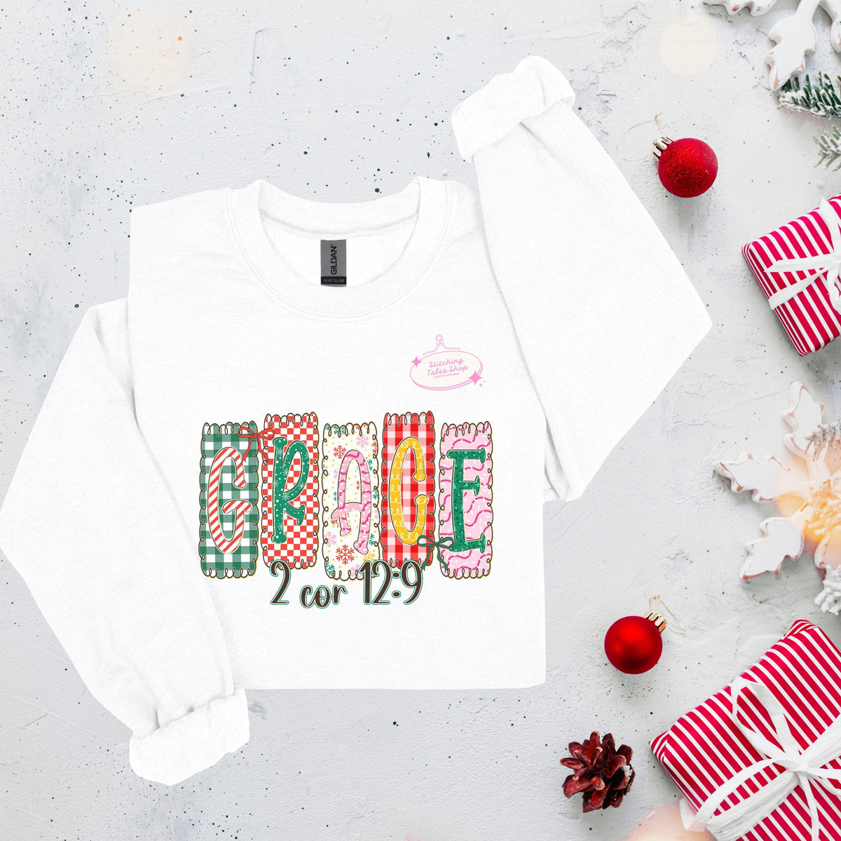 Grace 2 Corinthians 12:9 Shirt, Christian Christmas Gift