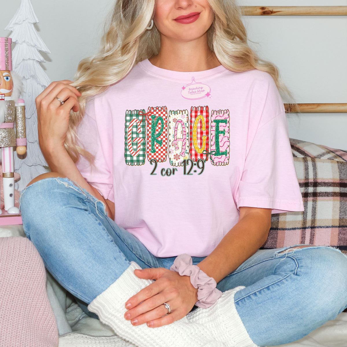 Grace 2 Corinthians 12:9 Shirt, Christian Christmas Gift