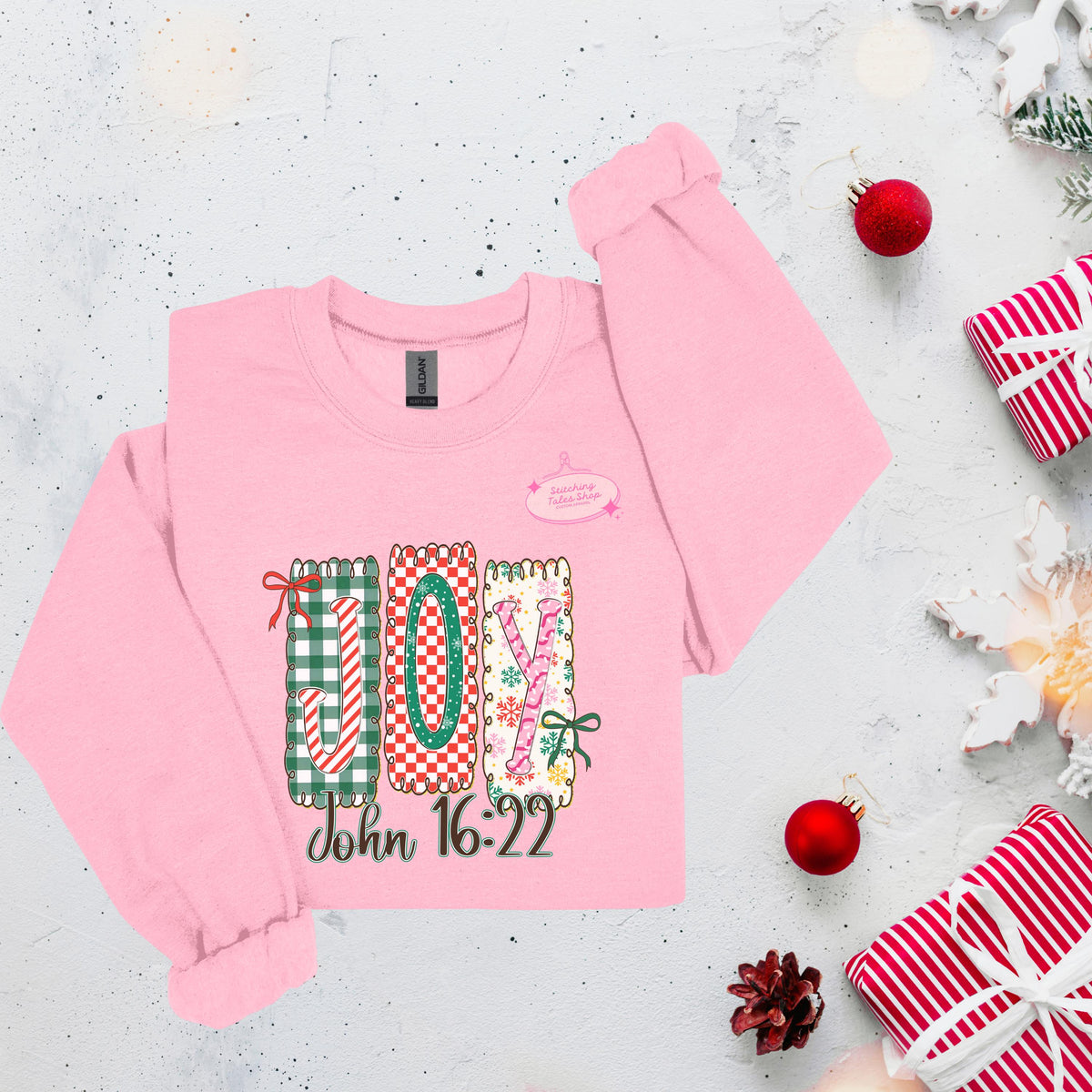 Joy John 16:22 Christmas Shirt, Christian Faith Tee