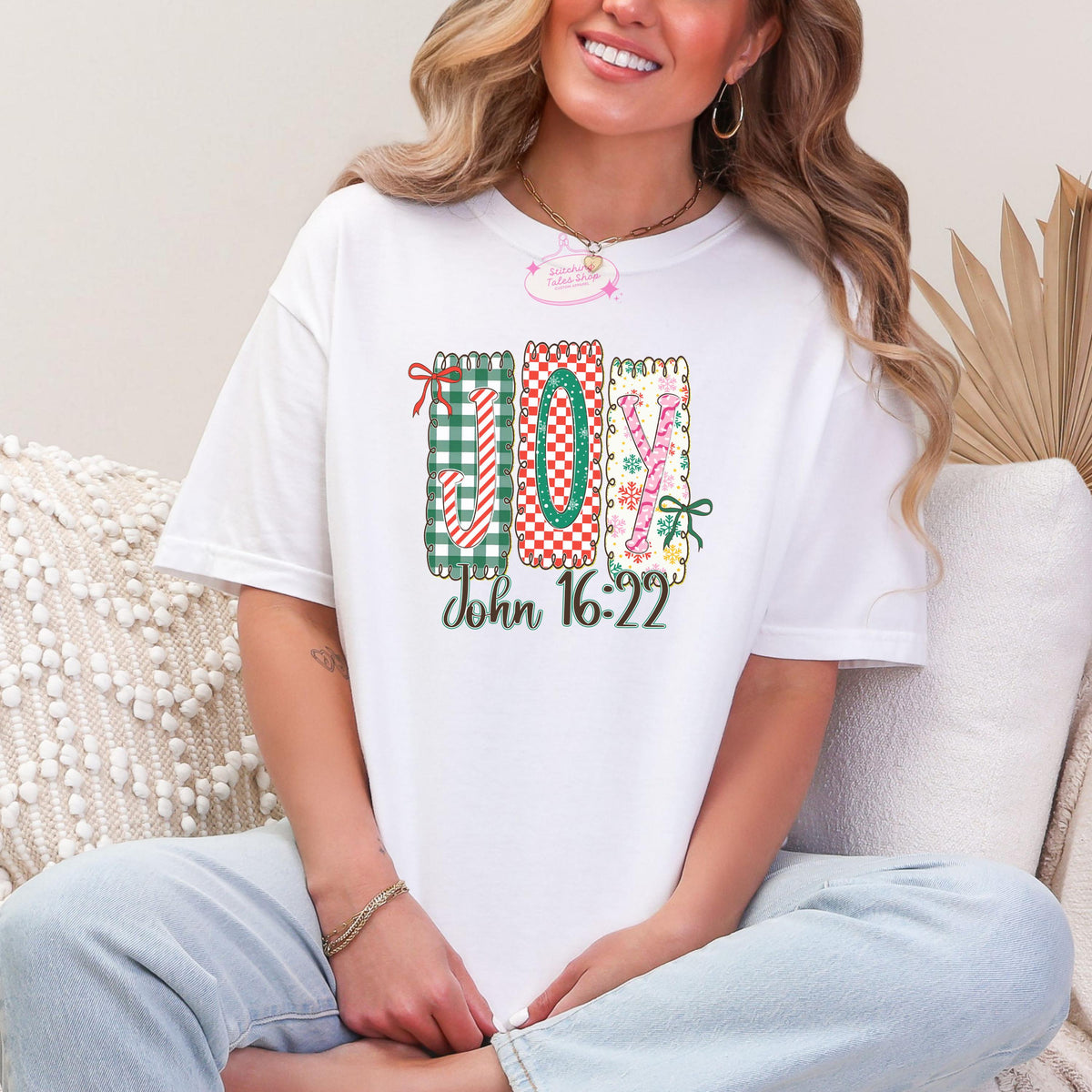 Joy John 16:22 Christmas Shirt, Christian Faith Tee