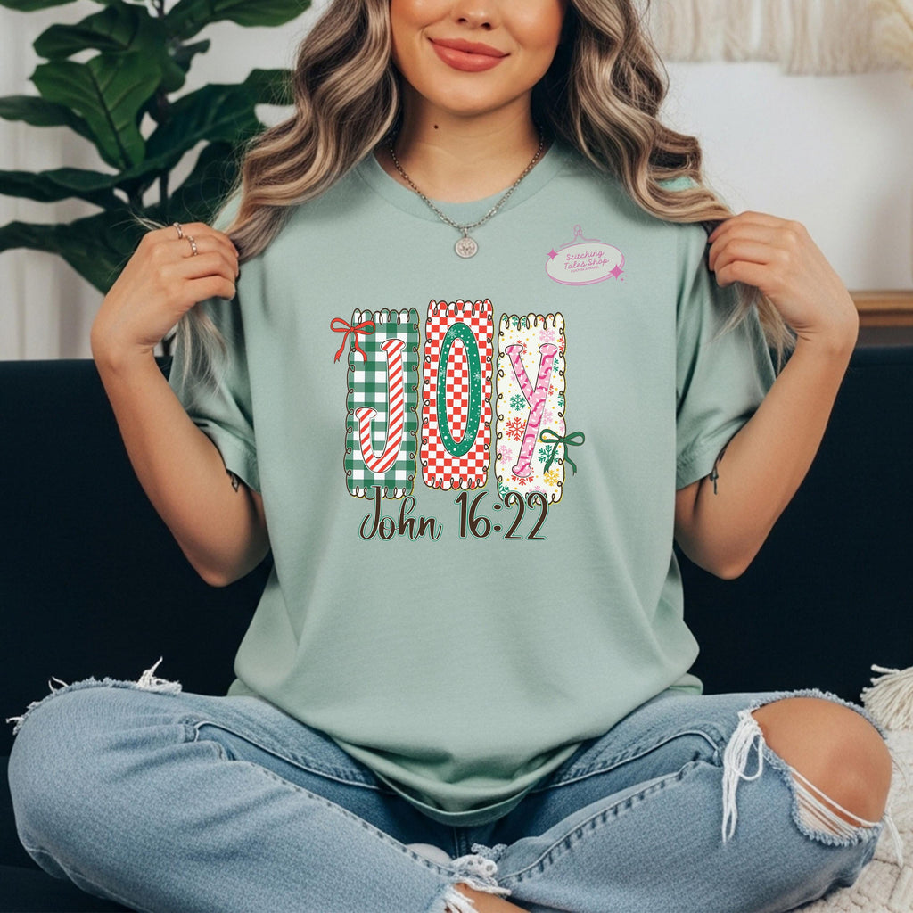 Joy John 16:22 Christmas Shirt, Christian Faith Tee