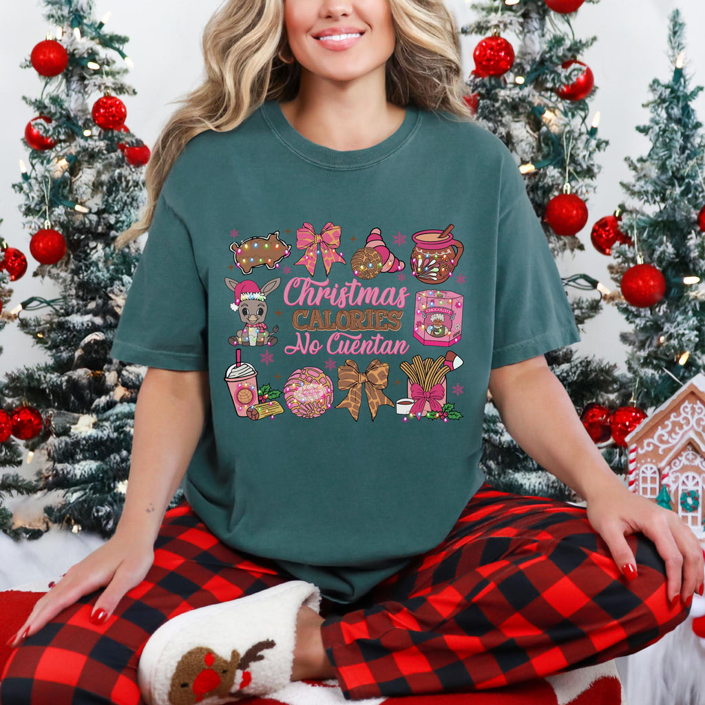 Christmas Calories No Cuentan Sweatshirt, Latino Holiday Sweater