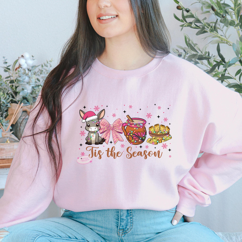 Pink Christmas Tee, Burrito Sabanero, Pan Dulce Navidad