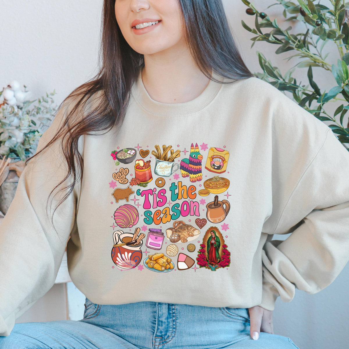 Virgen de Guadalupe Christmas Tee, Latino Holiday Shirt