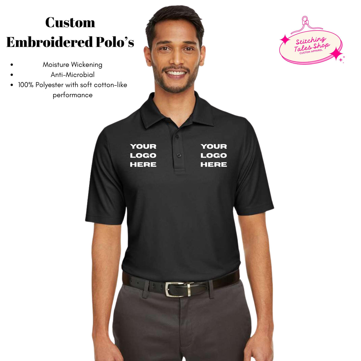Custom Embroidered Logo Polo Shirt