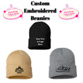 Custom Embroidered Beanie, Personalized Knit Hat, Logo Beanie, Business Apparel, Company Beanie, Winter Work Hat
