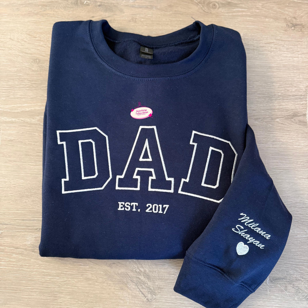Embroidered Dad Sweatshirt, Grandpa Hoodie, Established Year, Father's Day Gift