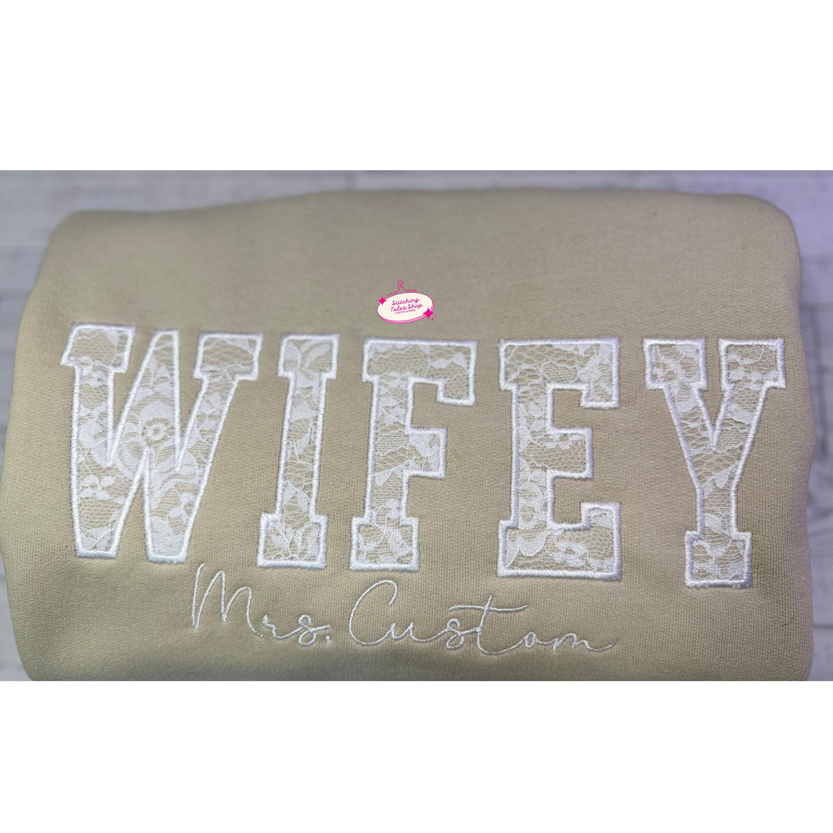 Wifey Embroidered Sweatshirt