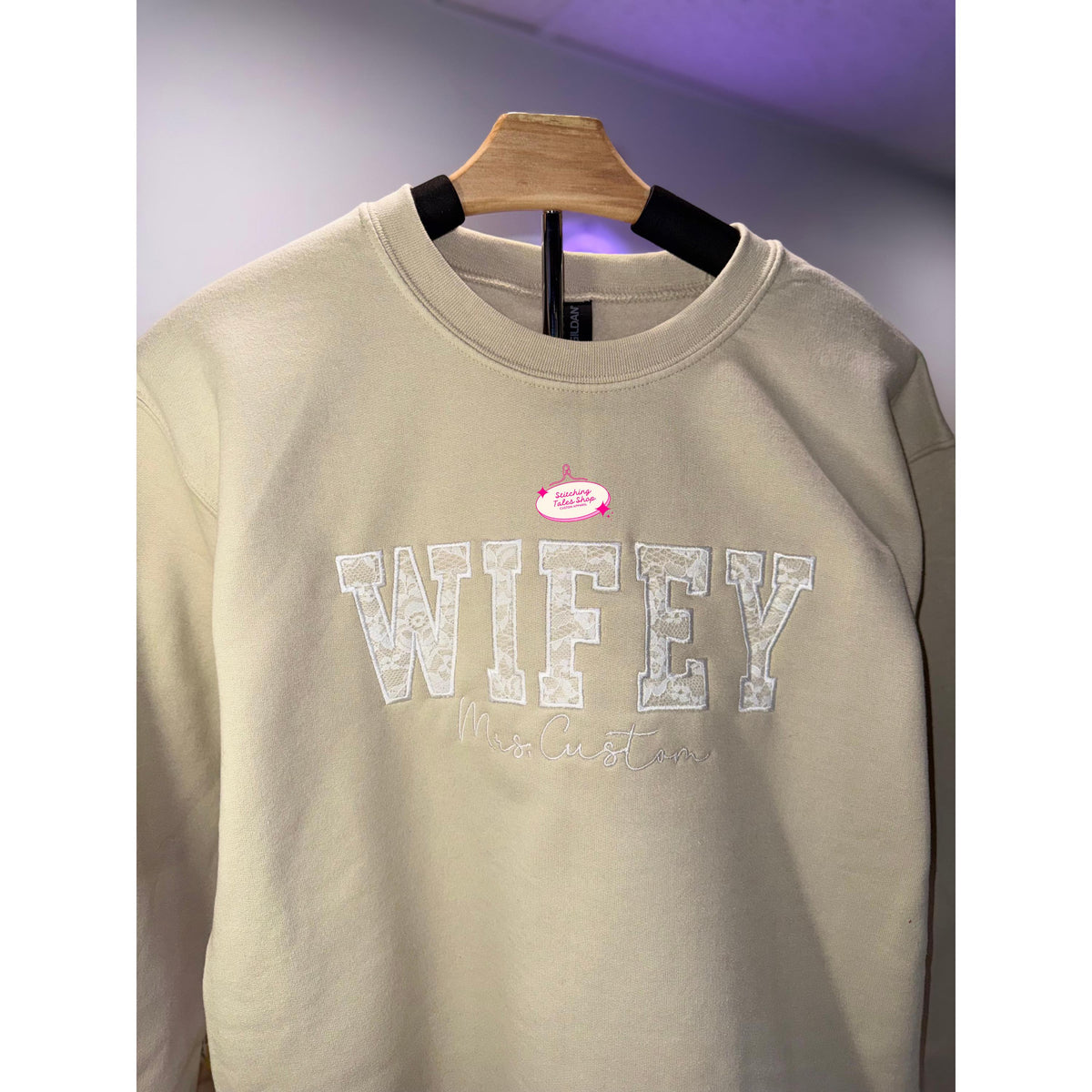 Wifey Embroidered Sweatshirt
