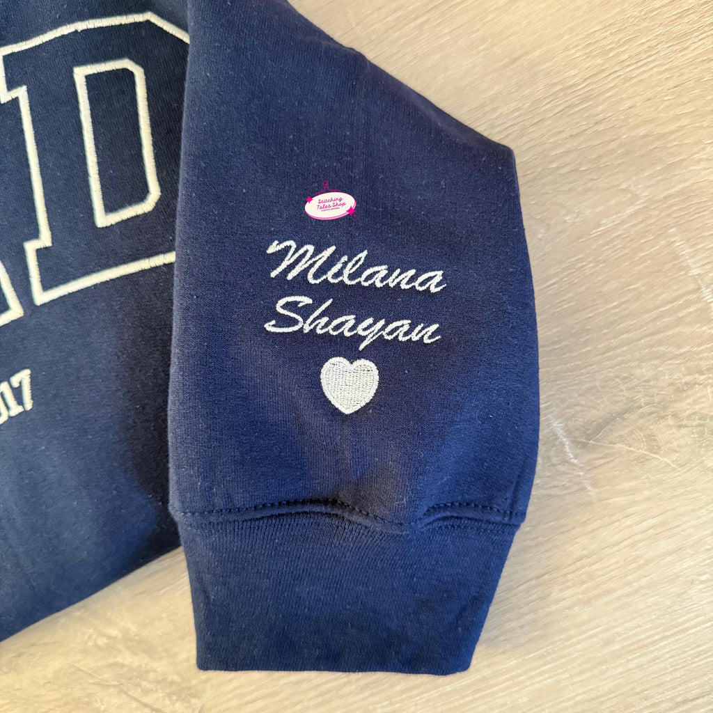 Embroidered Dad Sweatshirt, Grandpa Hoodie, Established Year, Father's Day Gift