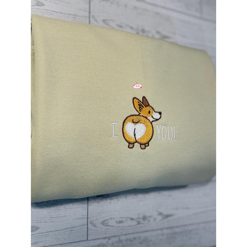 Embroidered Corgi Butt Sweatshirt