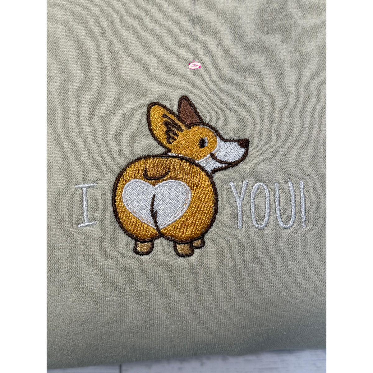 Embroidered Corgi Butt Sweatshirt