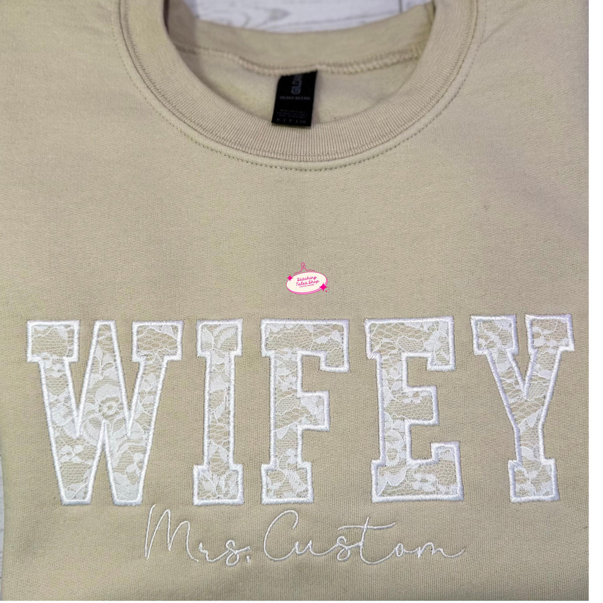 Wifey Embroidered Sweatshirt