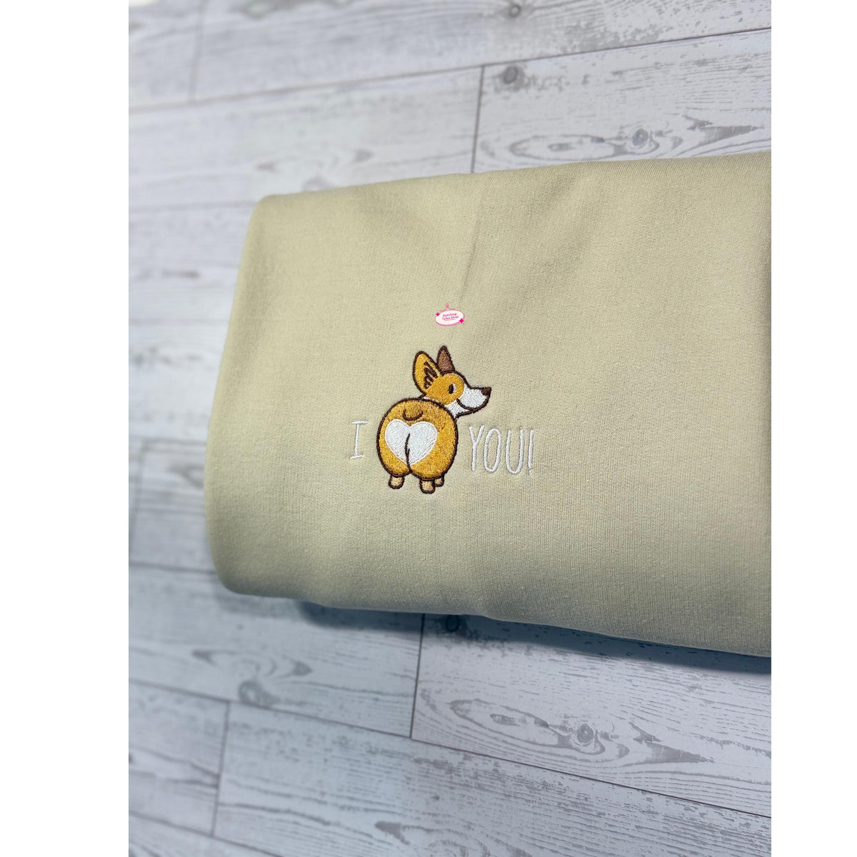 Embroidered Corgi Butt Sweatshirt