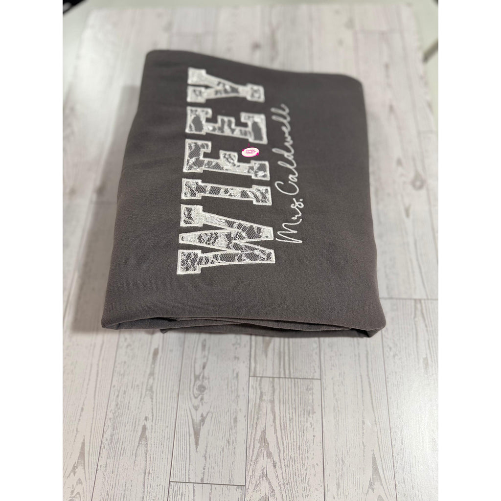 Wifey Embroidered Sweatshirt