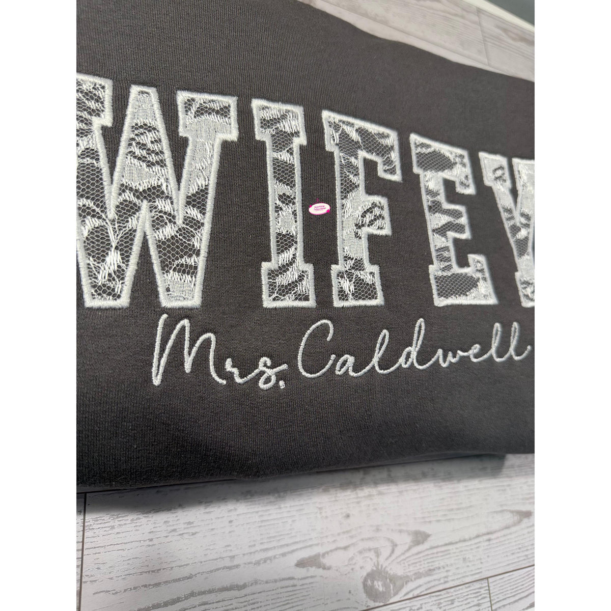 Wifey Embroidered Sweatshirt