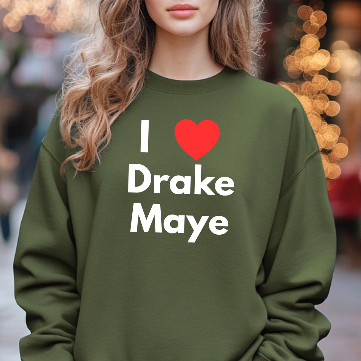 I Love Drake Maye Shirt, Football Fan Tee or Sweatshirt, New England QB Fan Gift, Game Day Outfit
