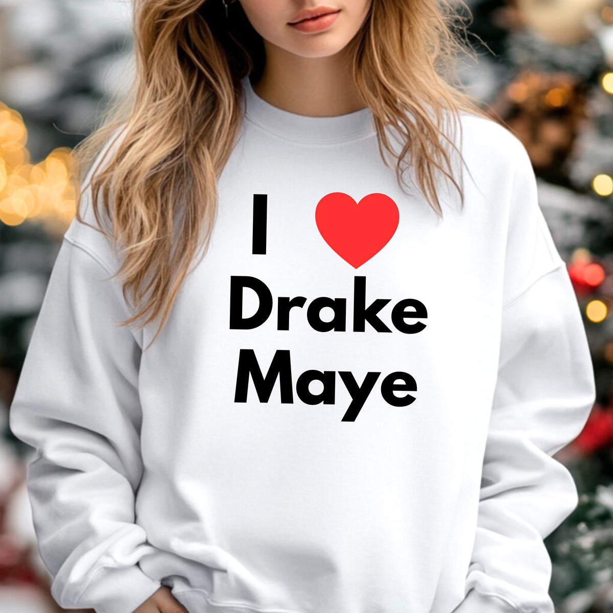 I Love Drake Maye Shirt, Football Fan Tee or Sweatshirt, New England QB Fan Gift, Game Day Outfit