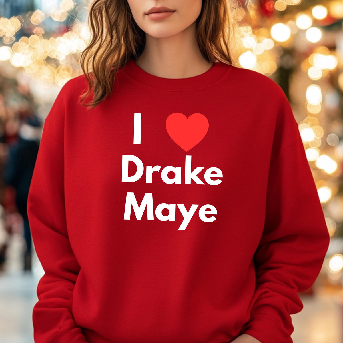 I Love Drake Maye Shirt, Football Fan Tee or Sweatshirt, New England QB Fan Gift, Game Day Outfit