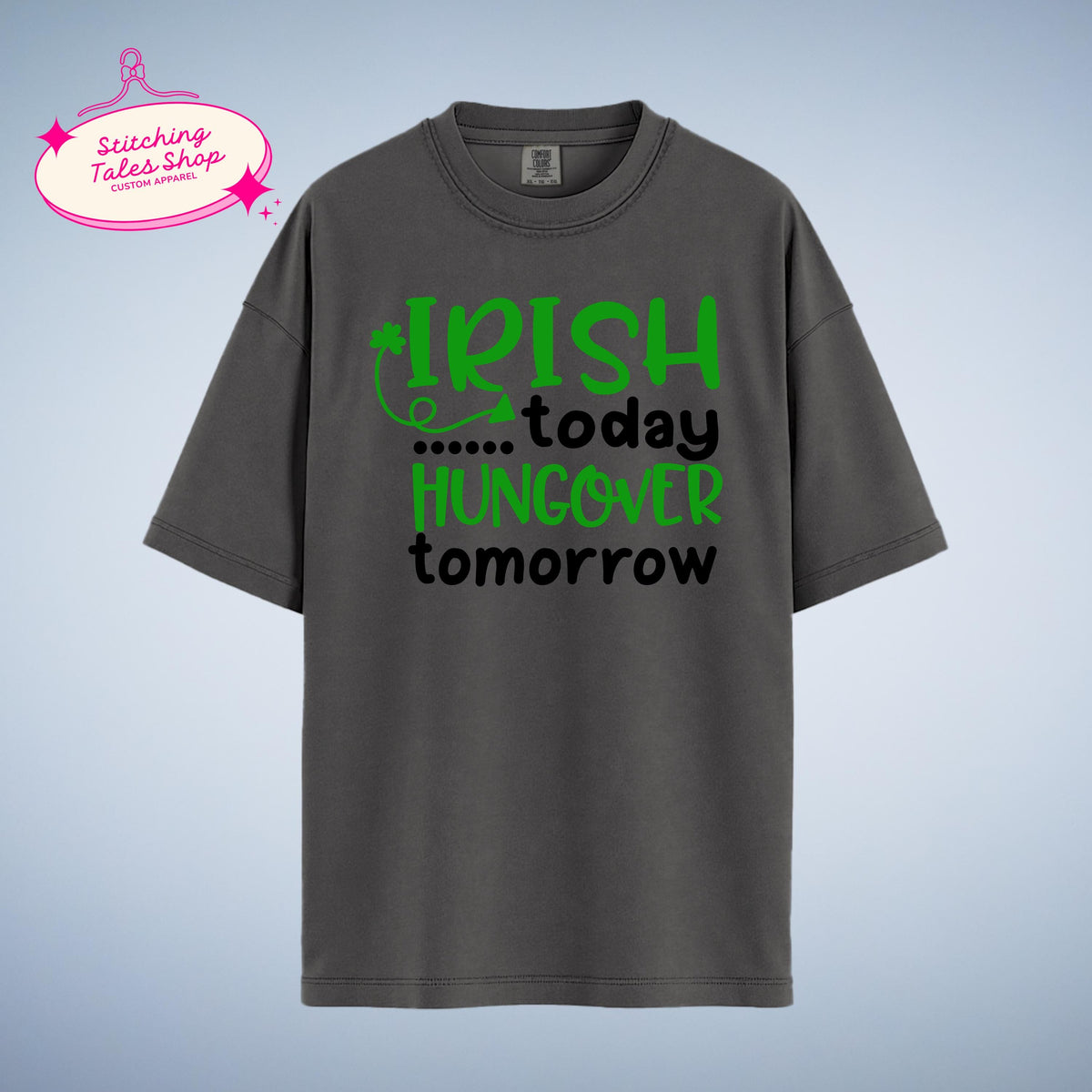 Funny St Patricks Day Shirt, Irish Today Hungover Tomorrow, Bar Crawl Tee