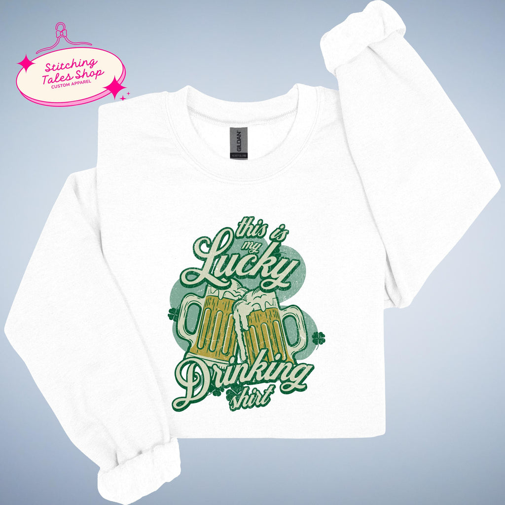 Lucky Drinking Shirt, Funny St Patricks Day Tee, Irish Beer