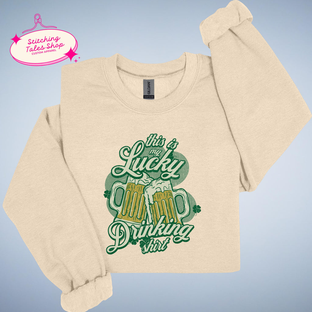 Lucky Drinking Shirt, Funny St Patricks Day Tee, Irish Beer