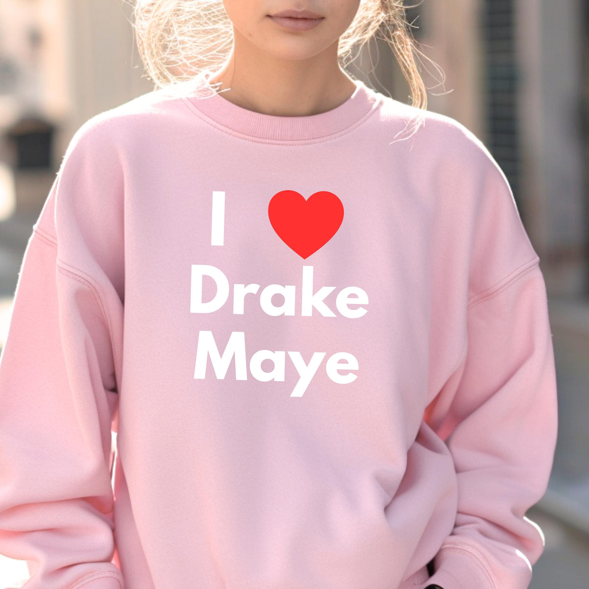 I Love Drake Maye Shirt, Football Fan Tee or Sweatshirt, New England QB Fan Gift, Game Day Outfit