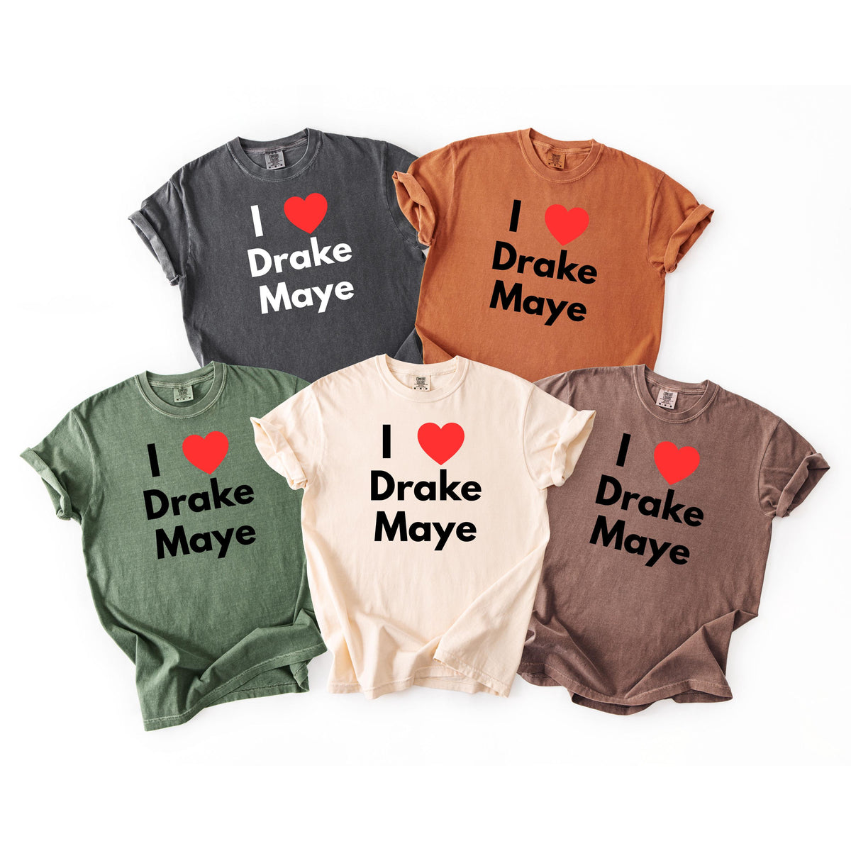 I Love Drake Maye Shirt, Football Fan Tee or Sweatshirt, New England QB Fan Gift, Game Day Outfit
