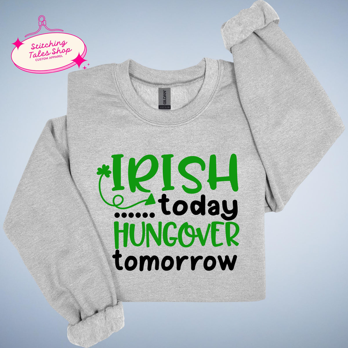 Funny St Patricks Day Shirt, Irish Today Hungover Tomorrow, Bar Crawl Tee