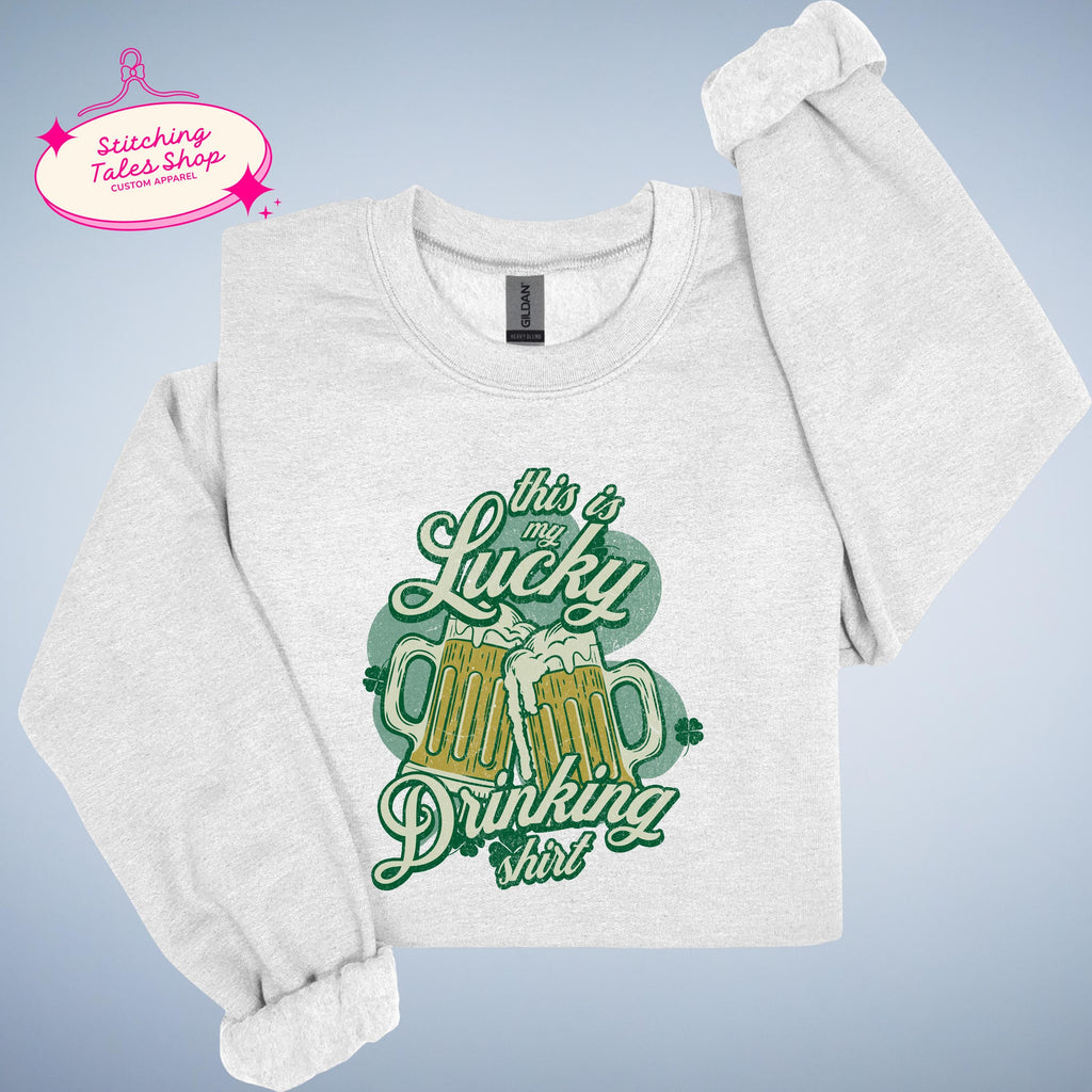Lucky Drinking Shirt, Funny St Patricks Day Tee, Irish Beer