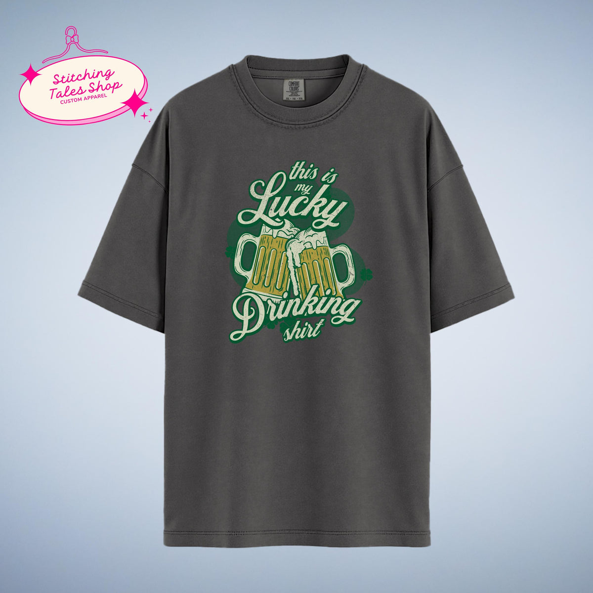 Lucky Drinking Shirt, Funny St Patricks Day Tee, Irish Beer