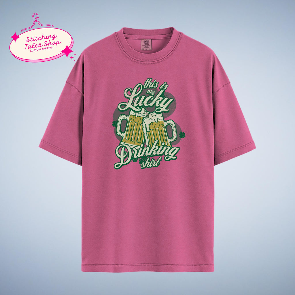 Lucky Drinking Shirt, Funny St Patricks Day Tee, Irish Beer